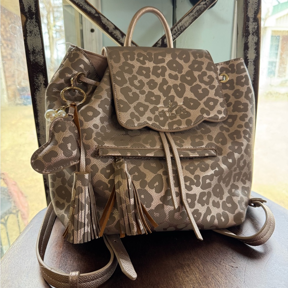 Leopard Print Backpack